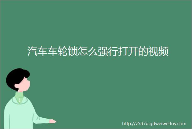 汽车车轮锁怎么强行打开的视频